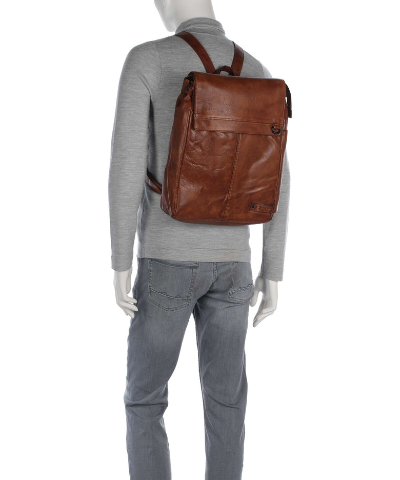 Spikes & Sparrow Apache Ted Laptop backpack brandy