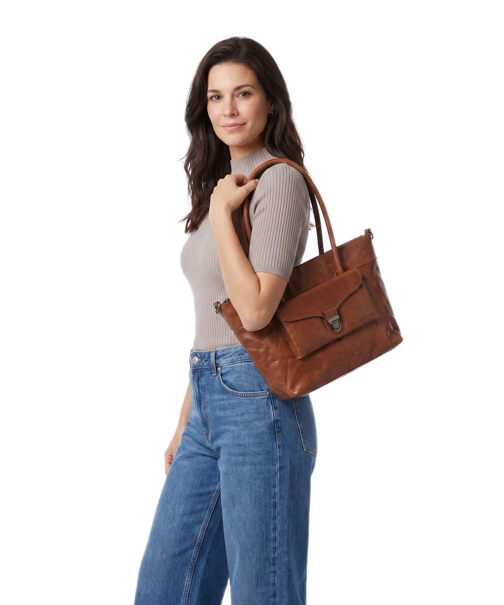 Spikes & Sparrow Bronco Yara Tote bag brandy