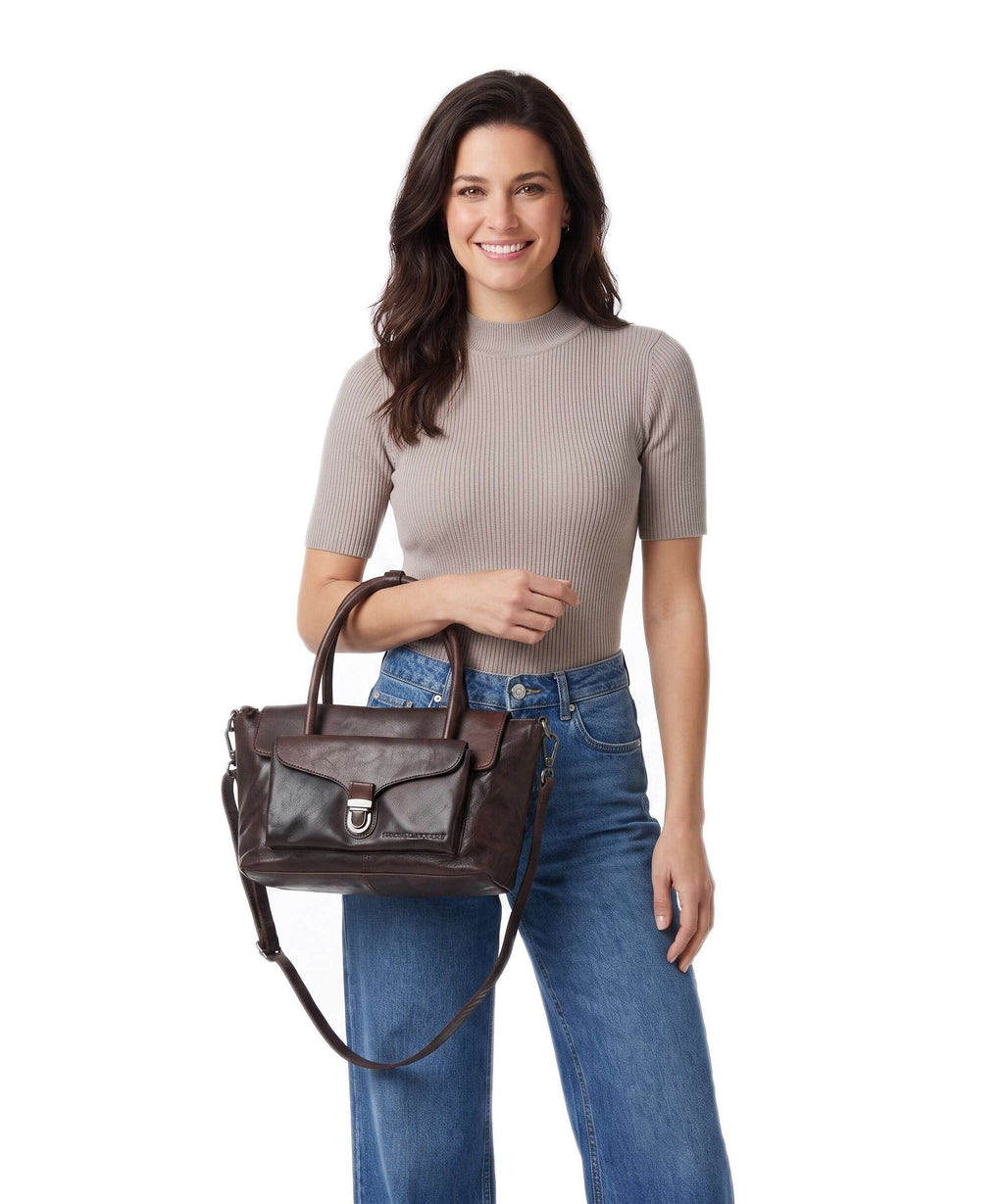Spikes & Sparrow Bronco Hailey Handbag dark brown