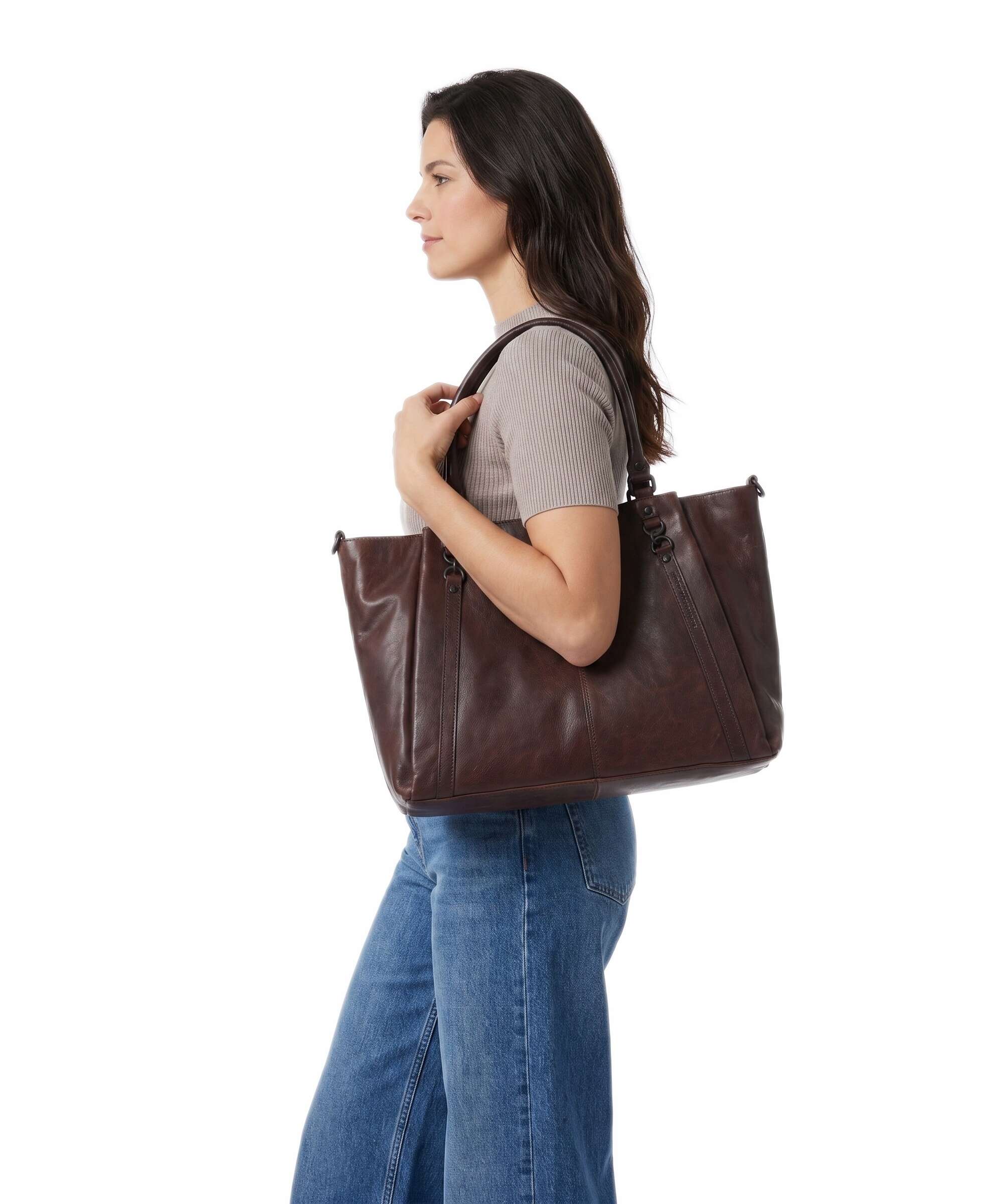 Spikes & Sparrow Bronco Dominique Tote bag dark brown