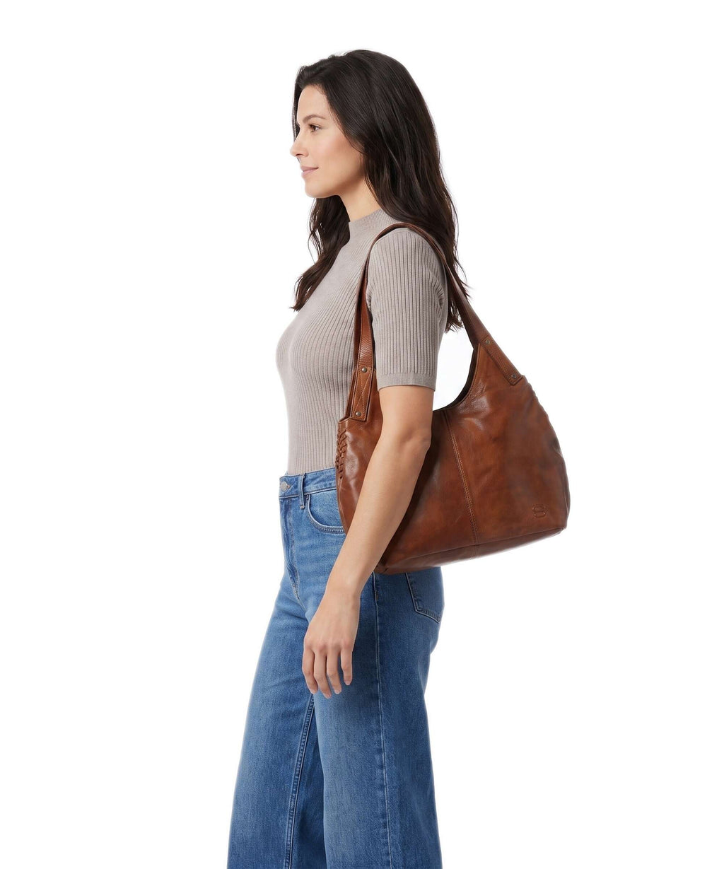 Spikes & Sparrow Apache Marthe Hobo bag brandy