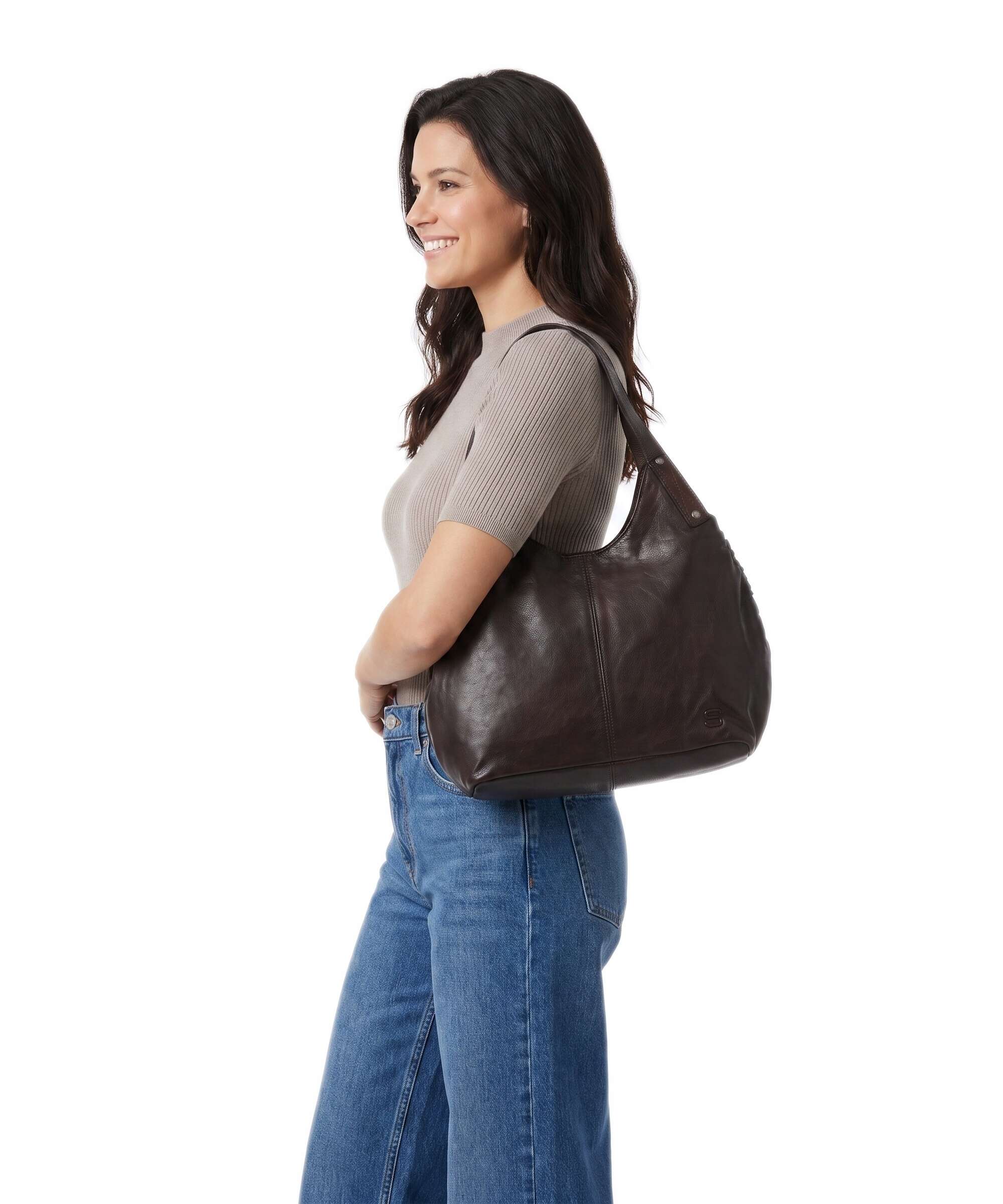 Spikes & Sparrow Apache Marthe Hobo bag dark brown