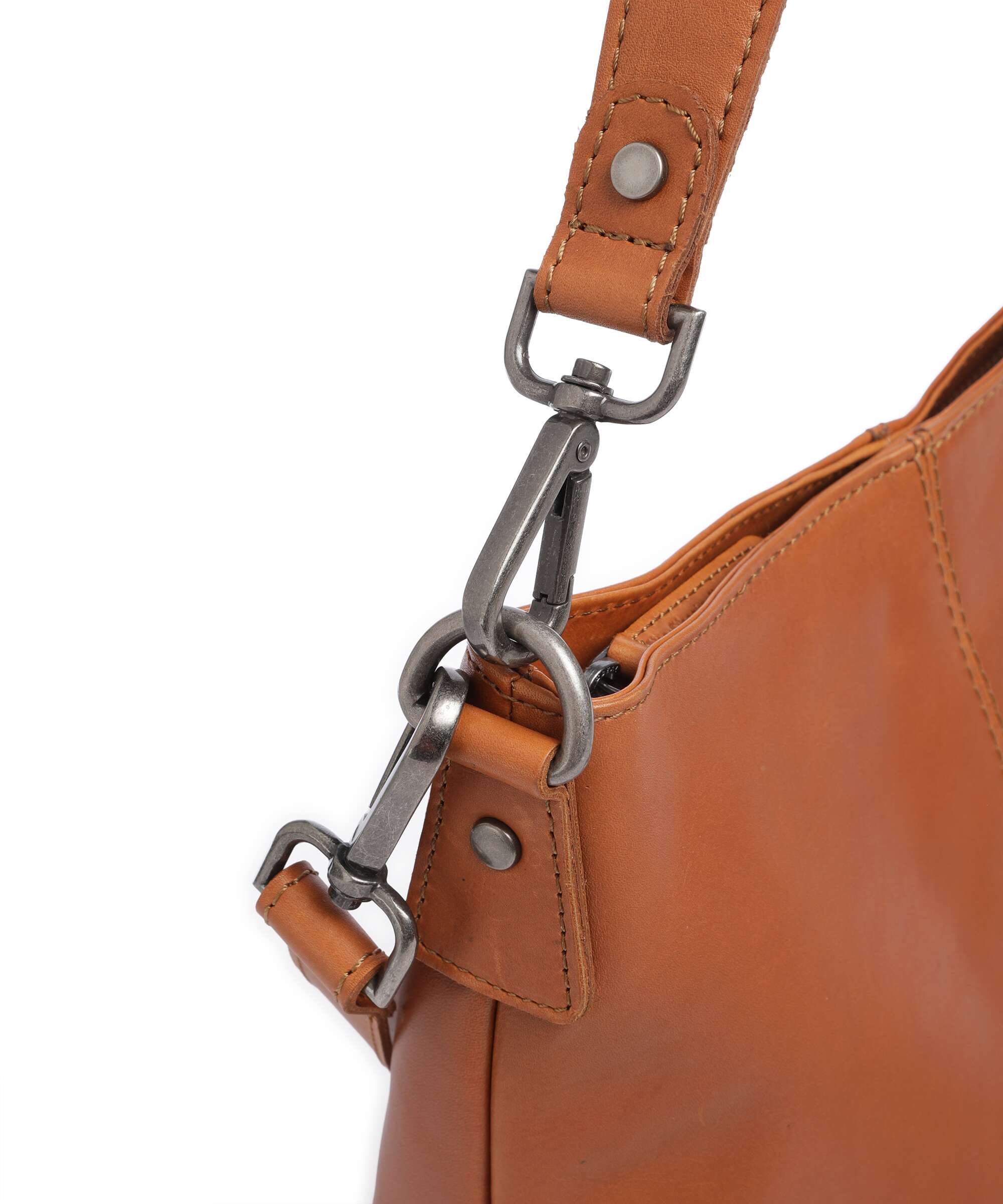 The Chesterfield Brand Cow Wax Pull Up Jen Hobo bag cognac