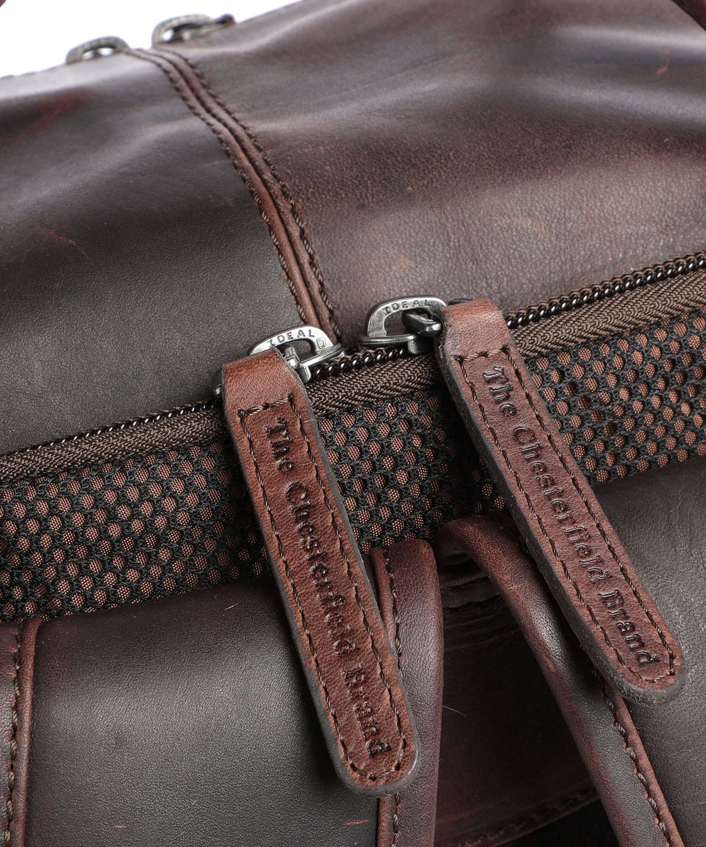The Chesterfield Brand Cow Wax Pull Up Caicos Backpack brown