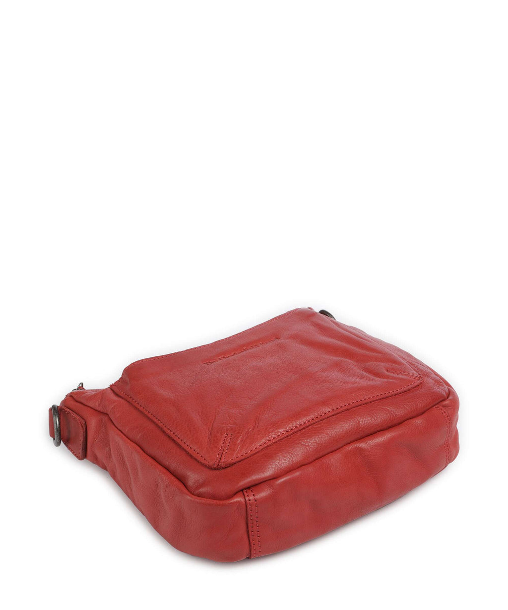 The Chesterfield Brand Washed Waxed Cow Caroline Shoulder bag red