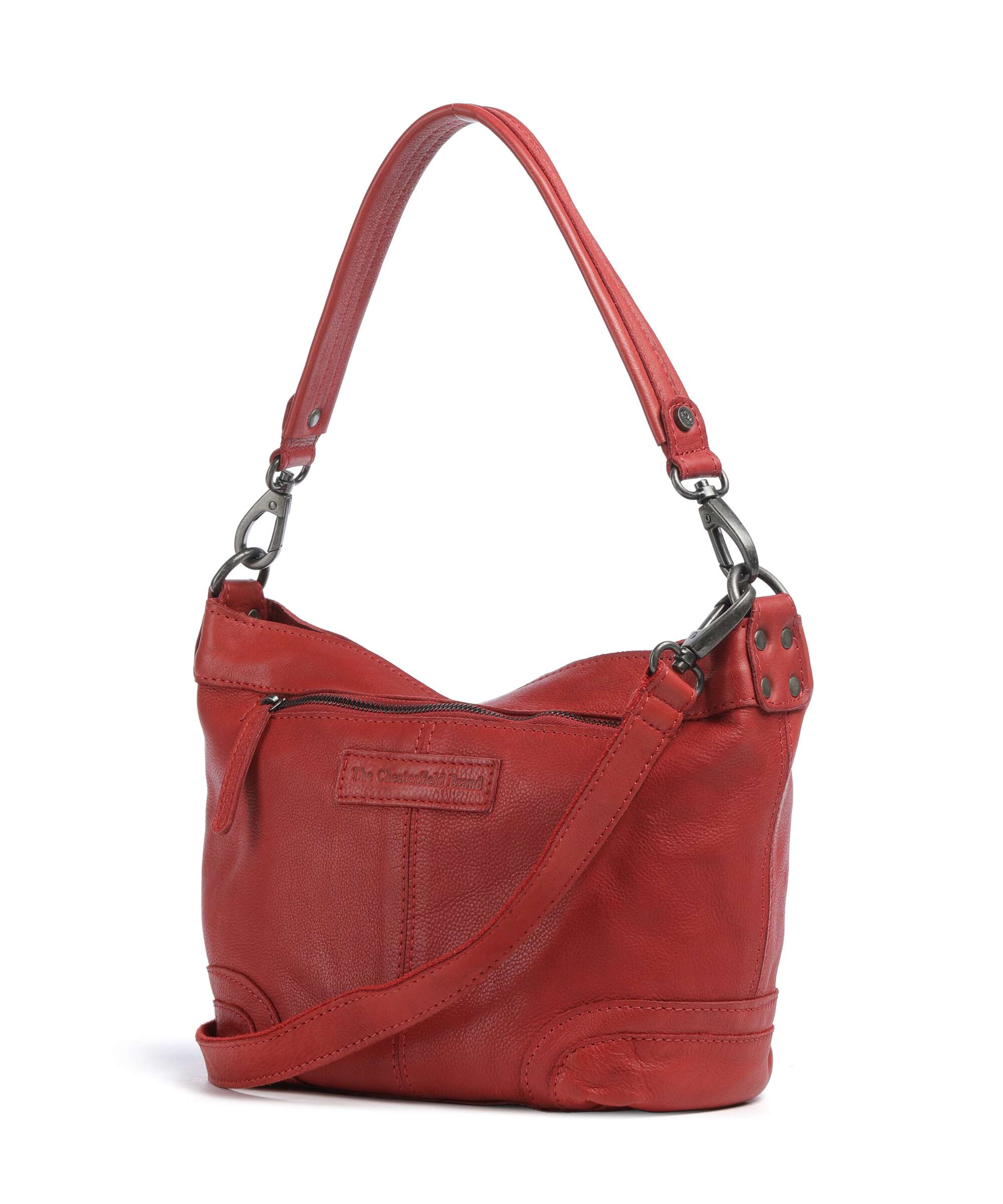 The Chesterfield Brand Washed Waxed Cow Lucy Shoulder bag red