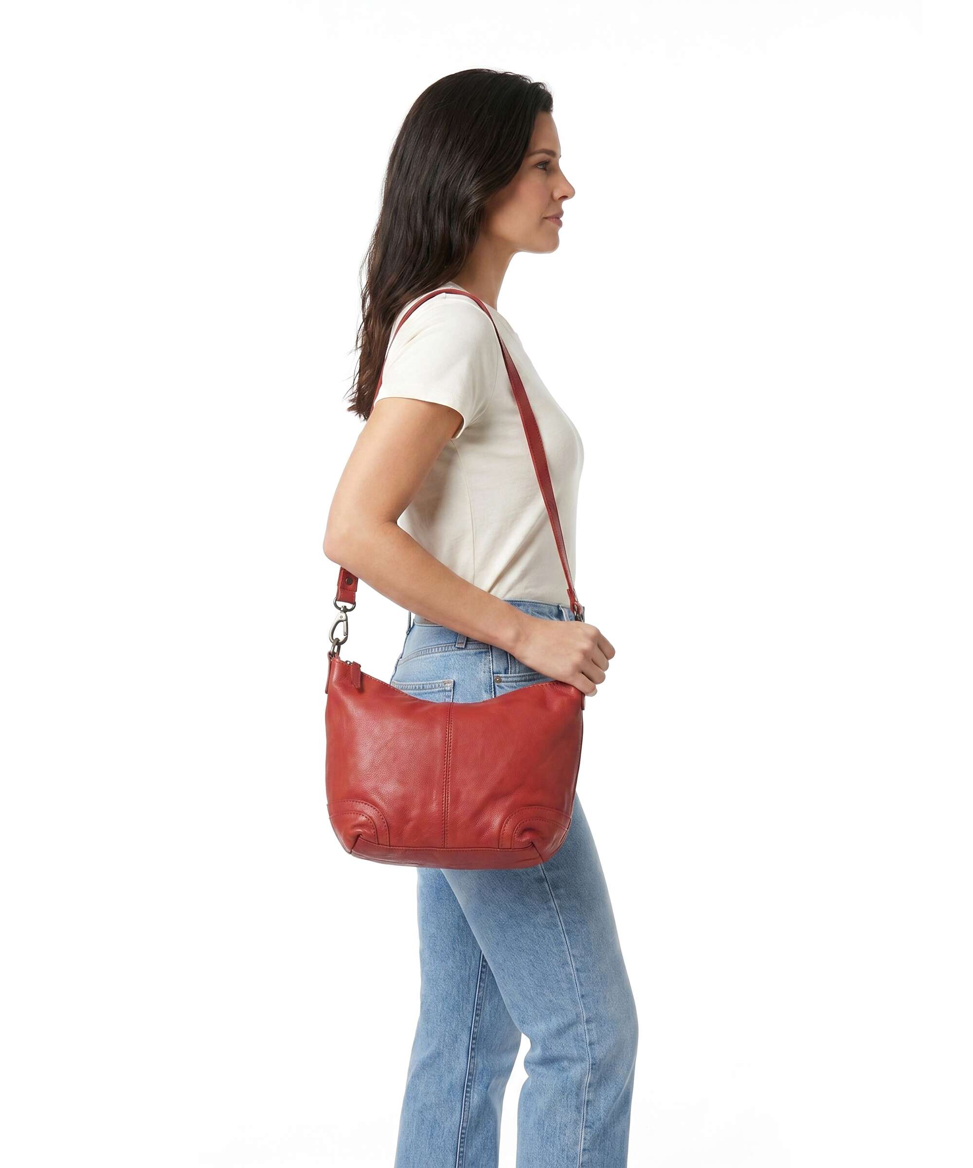 The Chesterfield Brand Washed Waxed Cow Lucy Shoulder bag red