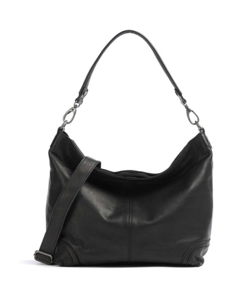 The Chesterfield Brand Washed Waxed Cow Bolivia Hobo tas black