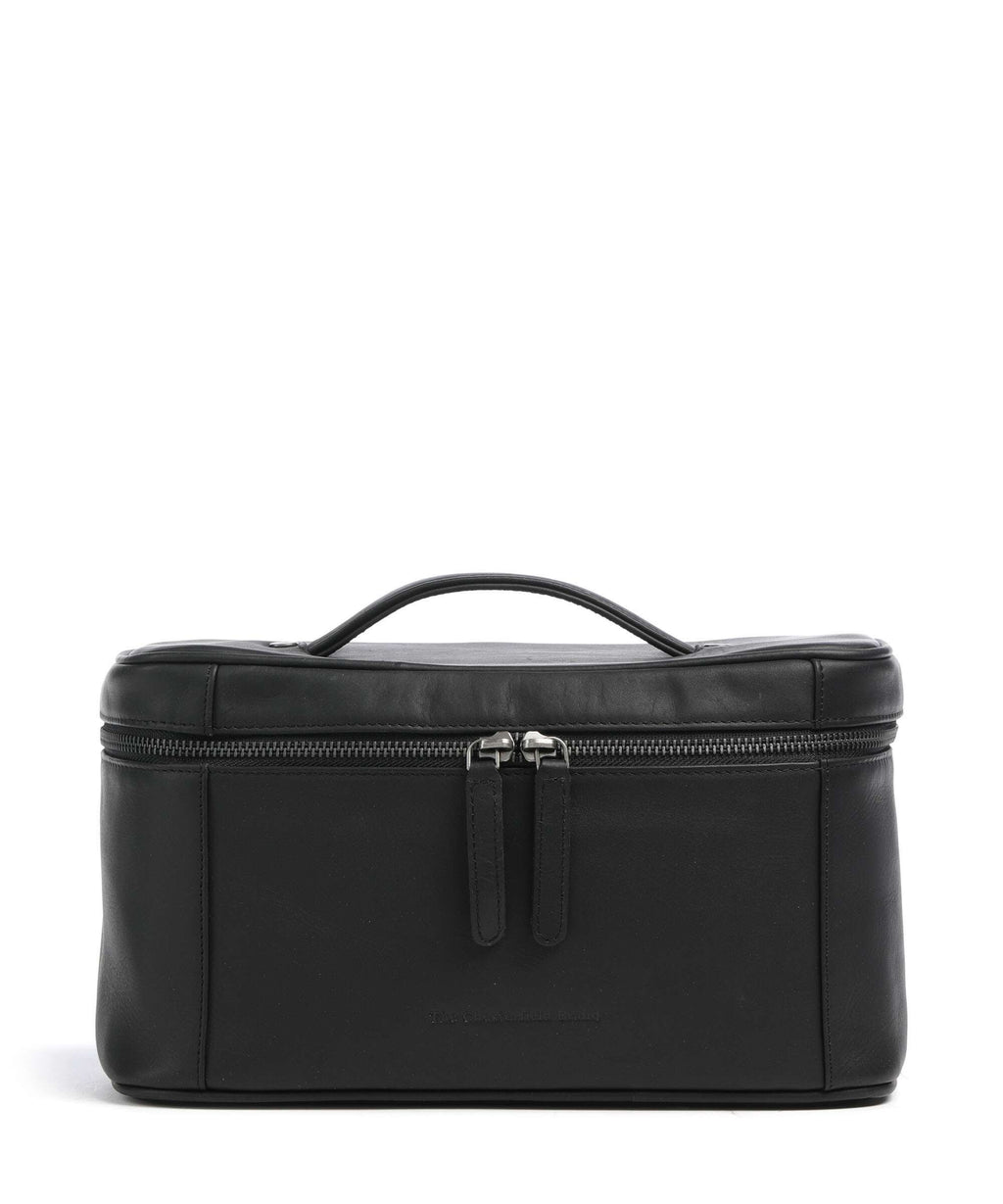 The Chesterfield Brand Wax Pull Up Cow Limone Toiletry bag black
