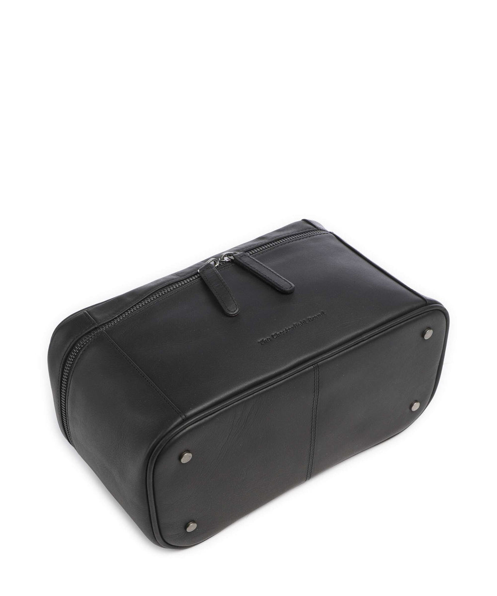 The Chesterfield Brand Wax Pull Up Cow Limone Toiletry bag black