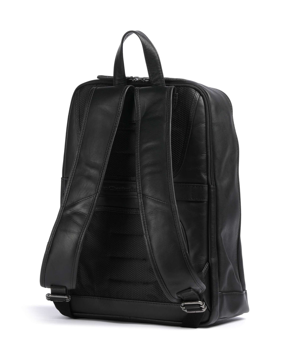 The Chesterfield Brand Cow Wax Pull Up Detroit Backpack black