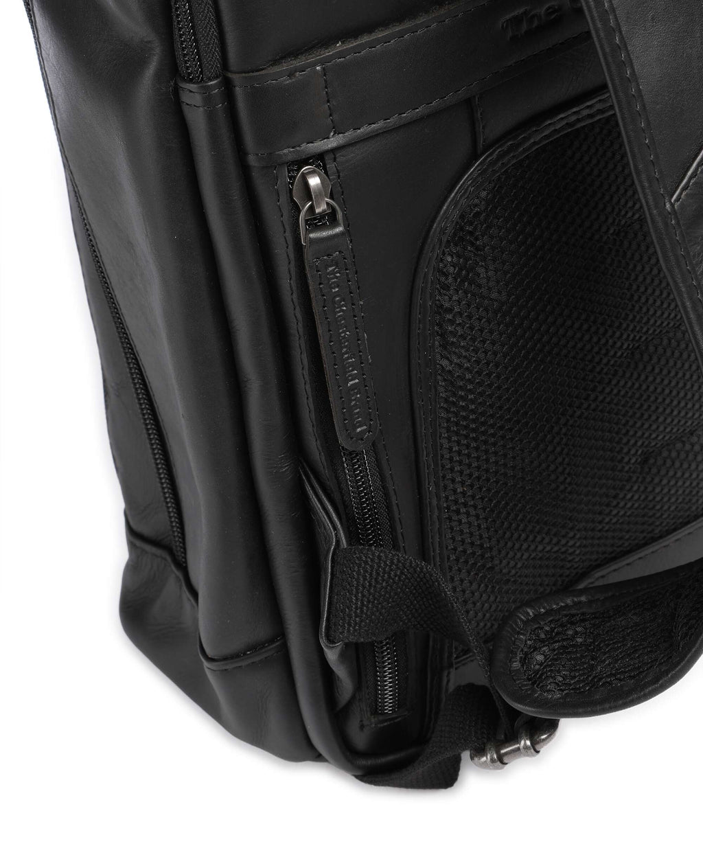 The Chesterfield Brand Cow Wax Pull Up Detroit Backpack black