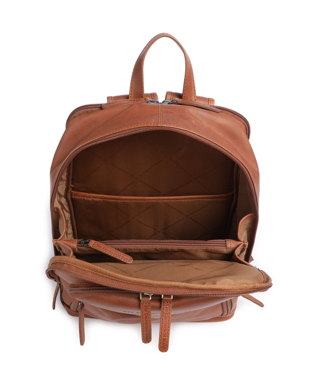 The Chesterfield Brand Wax Pull Up Cow Detroit Backpack cognac