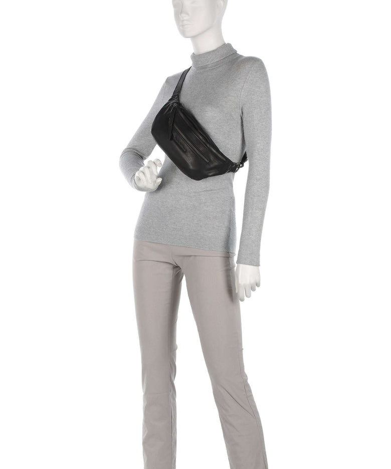 The Chesterfield Brand Washed Waxed Cow Severo Belt bag black