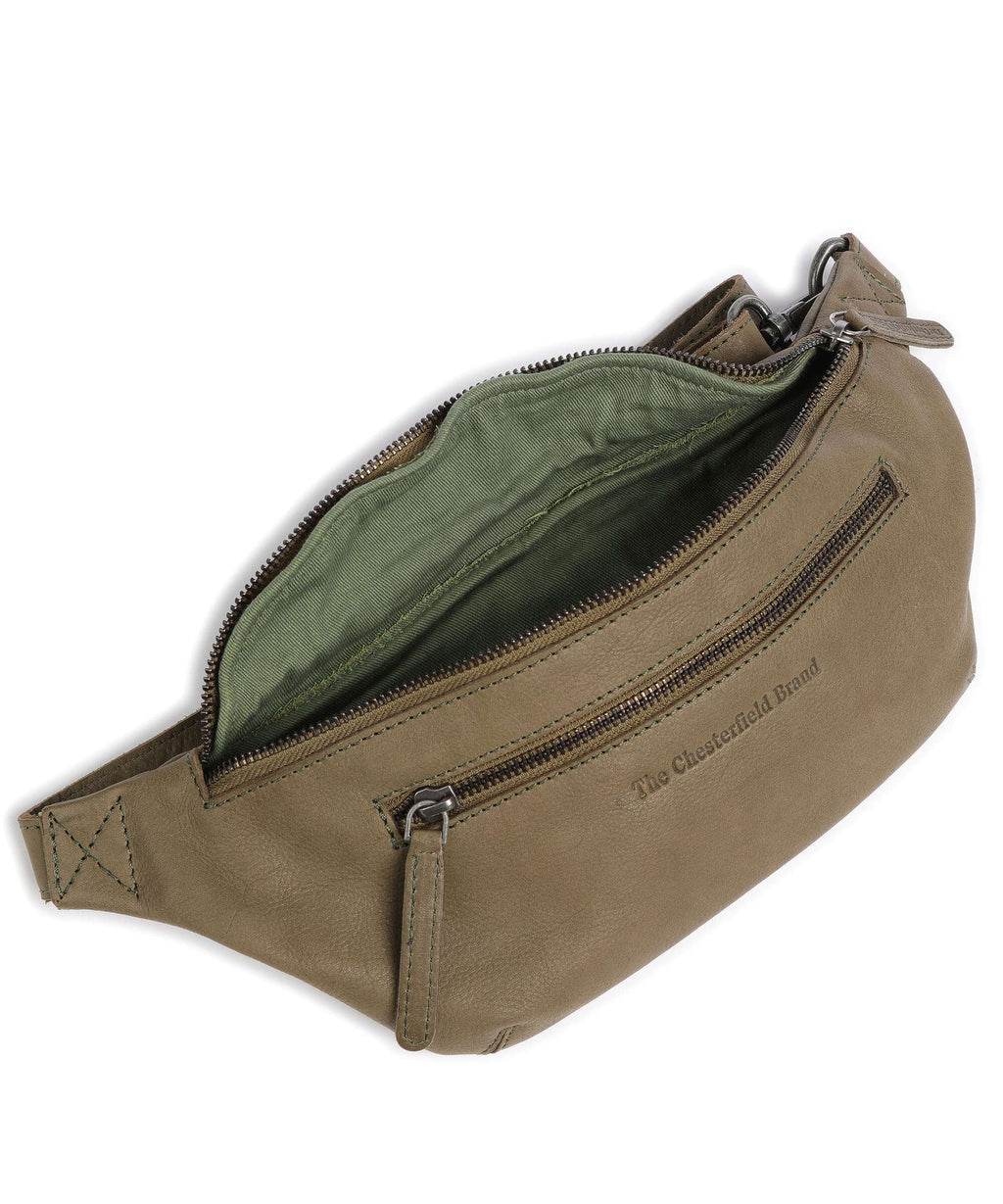 The Chesterfield Brand Washed Waxed Cow Severo Fanny pack olive green