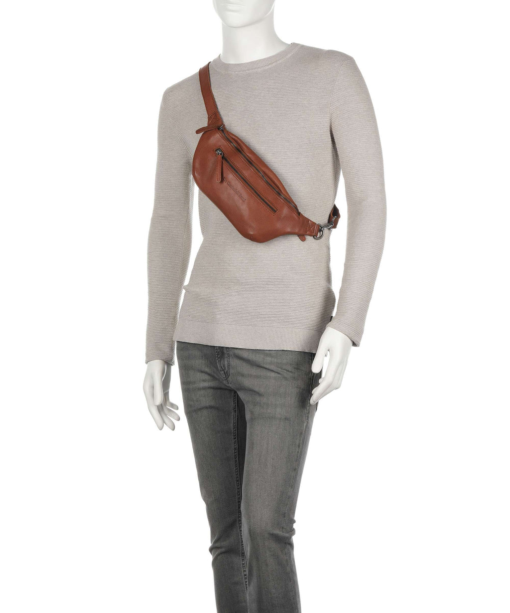 The Chesterfield Brand Washed Waxed Cow Severo Belt bag cognac