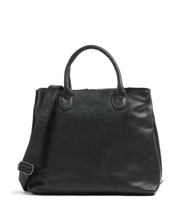 The Chesterfield Brand Cow Wax Pull Up Passau Handtas black