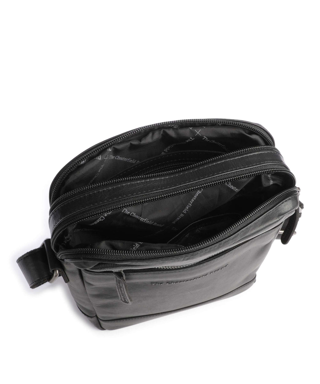 The Chesterfield Brand Wax Pull Up Cow Arnhem Crossbody bag black
