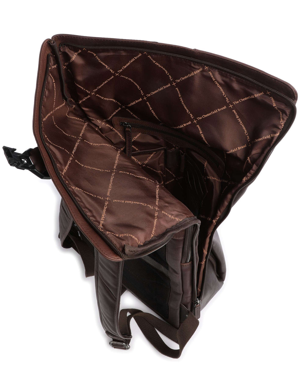 The Chesterfield Brand Cow Wax Pull Up Savona Backpack brown