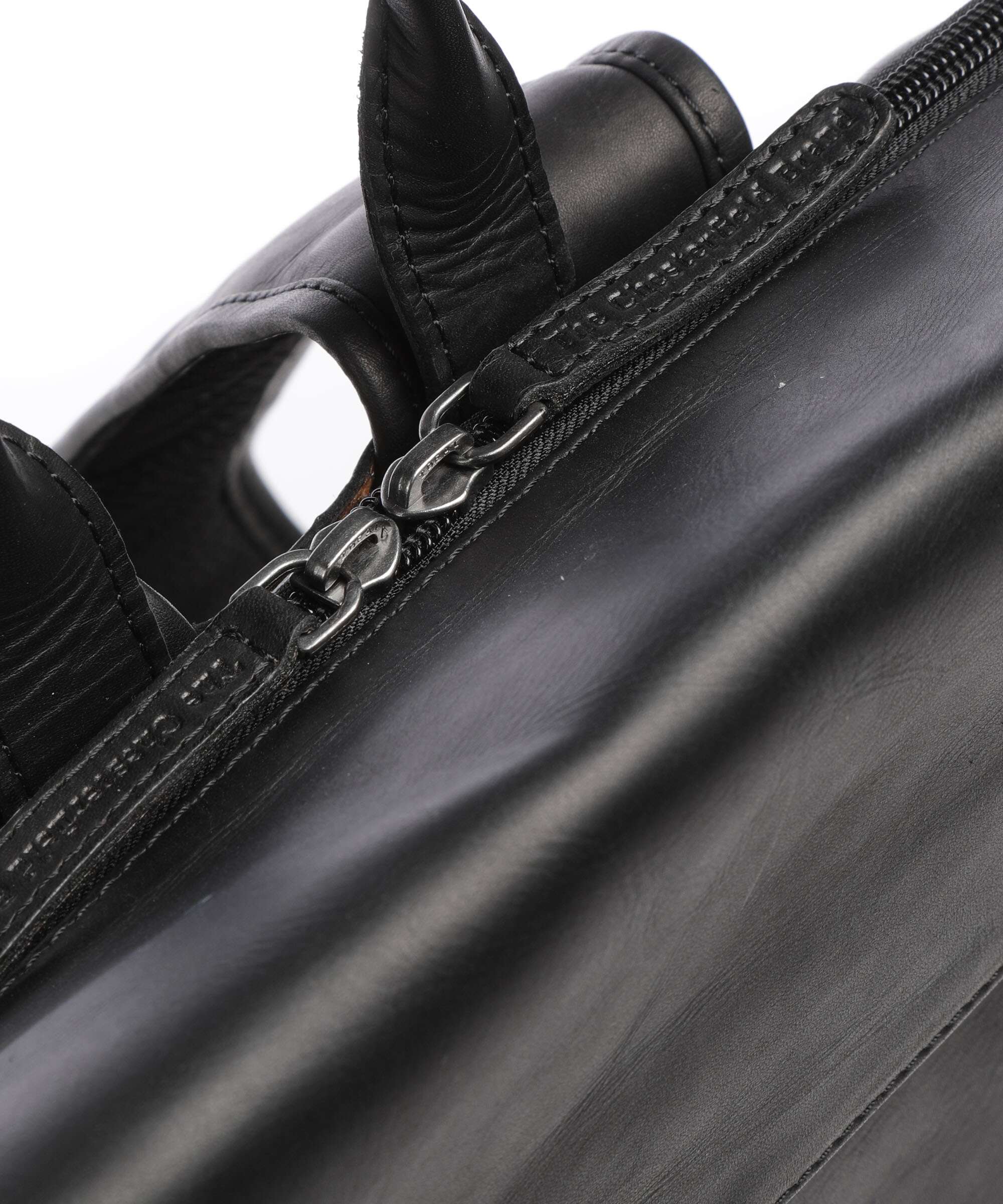 The Chesterfield Brand Cow Wax Pull Up Mazara Backpack black