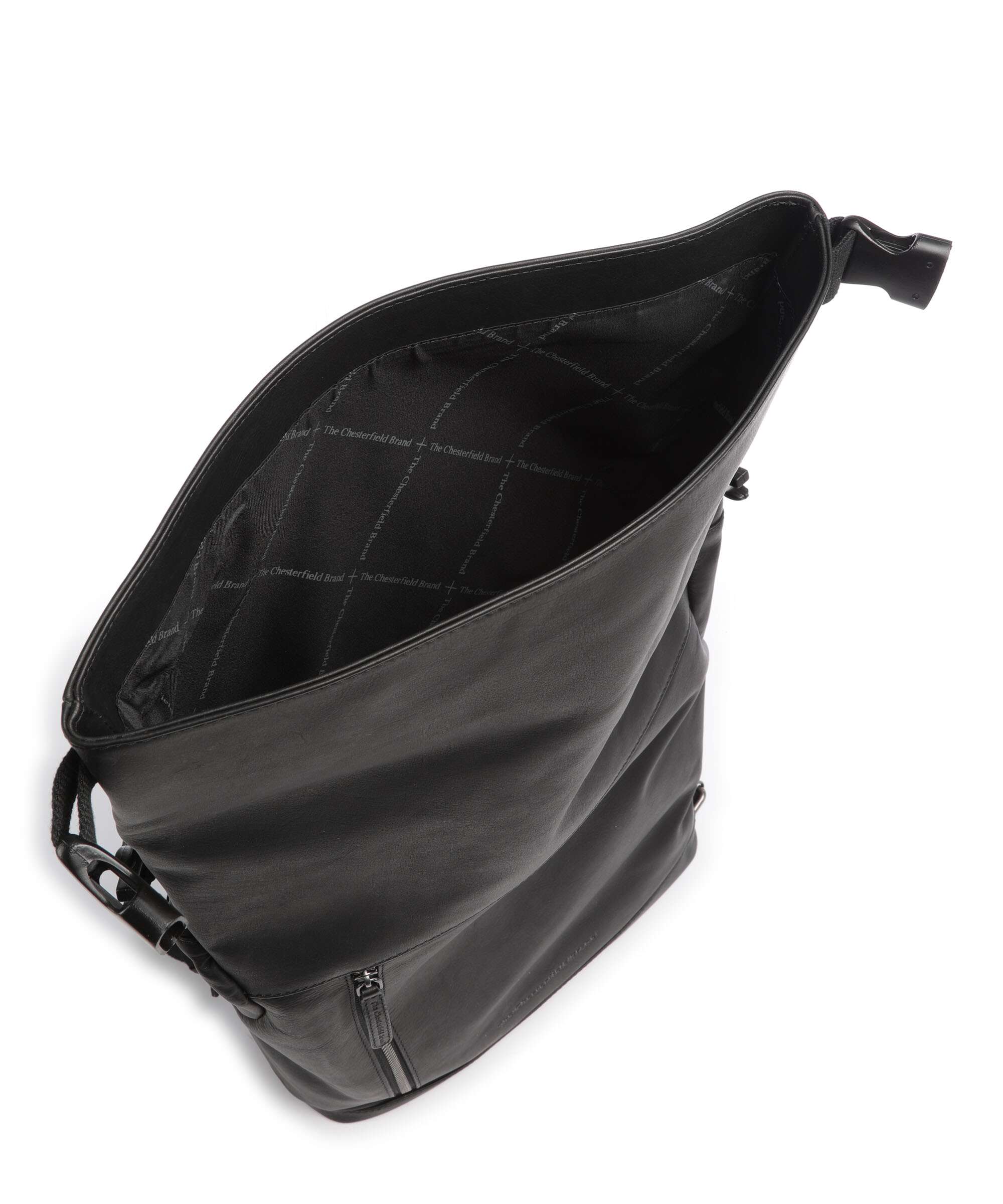 The Chesterfield Brand Cow Wax Pull Up Mazara Backpack black