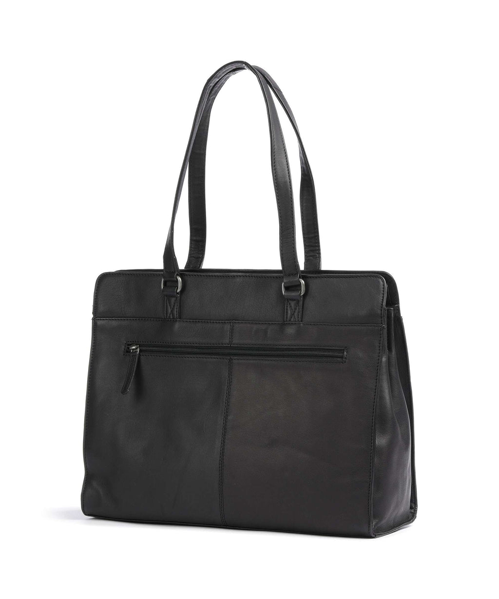The Chesterfield Brand Cow Wax Pull Up Fidenza Tote bag black