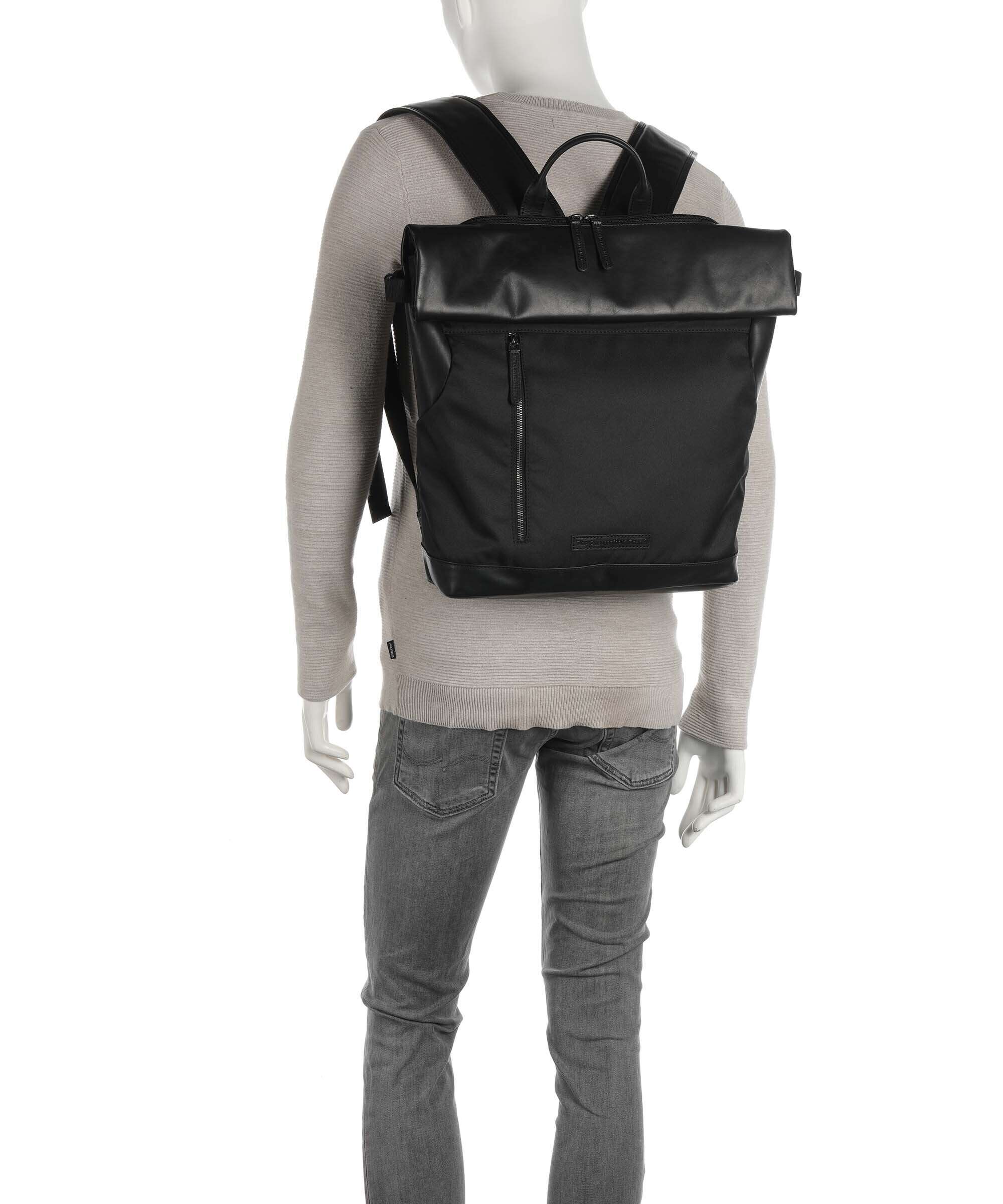 The Chesterfield Brand Fusion Bornholm Rolltop backpack black