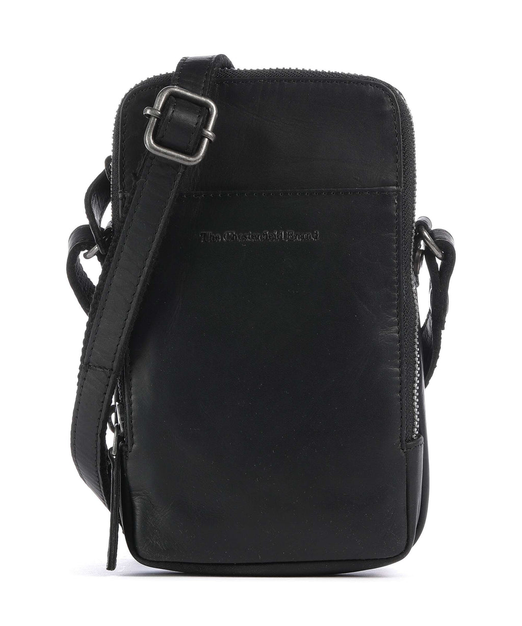 The Chesterfield Brand Wax Pull Up Cow Alesund Phone bag black