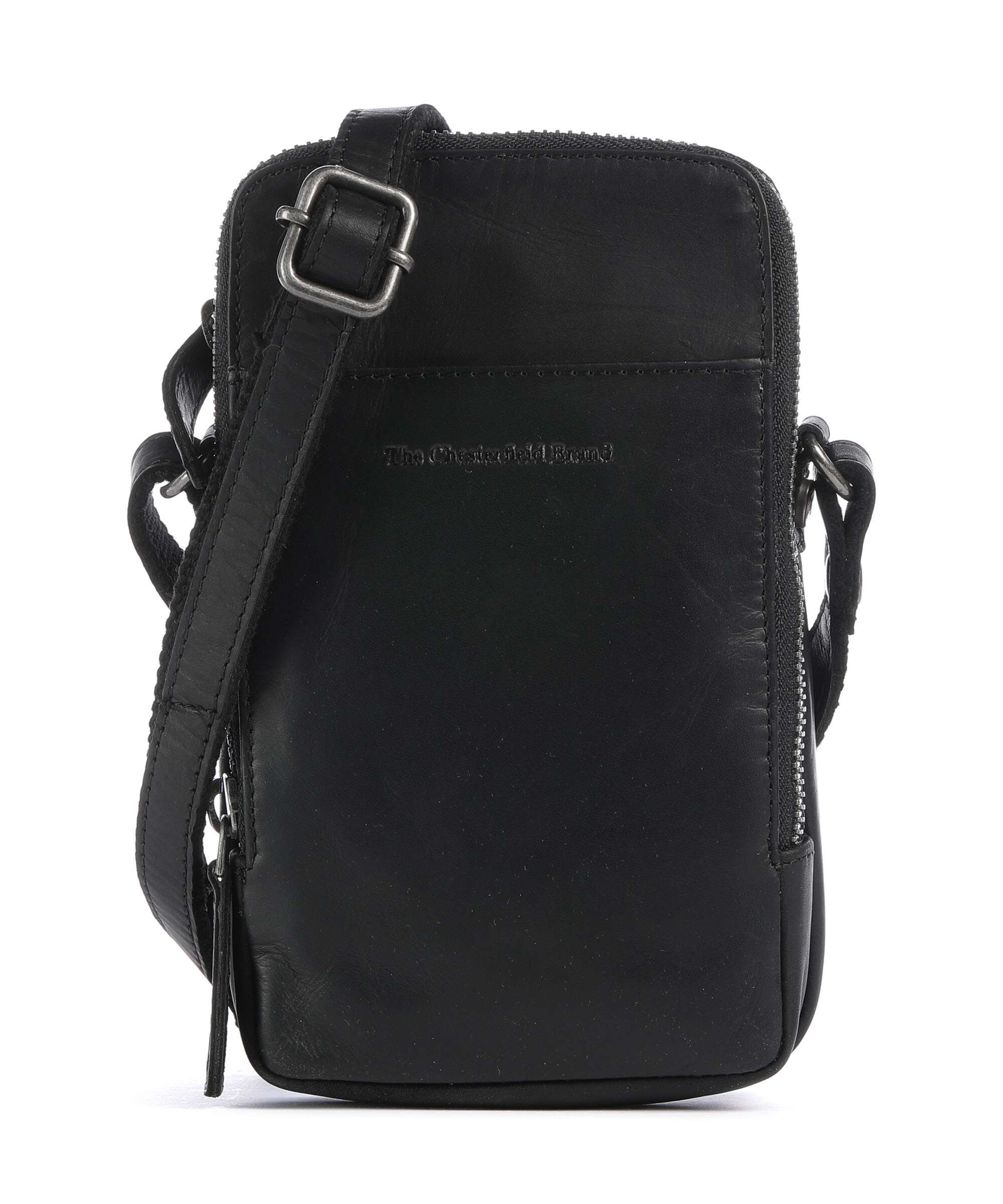 The Chesterfield Brand Wax Pull Up Cow Alesund Phone bag black
