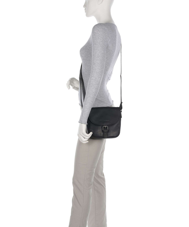 The Chesterfield Brand Cow Wax Pull Up Lucian Crossbody bag black