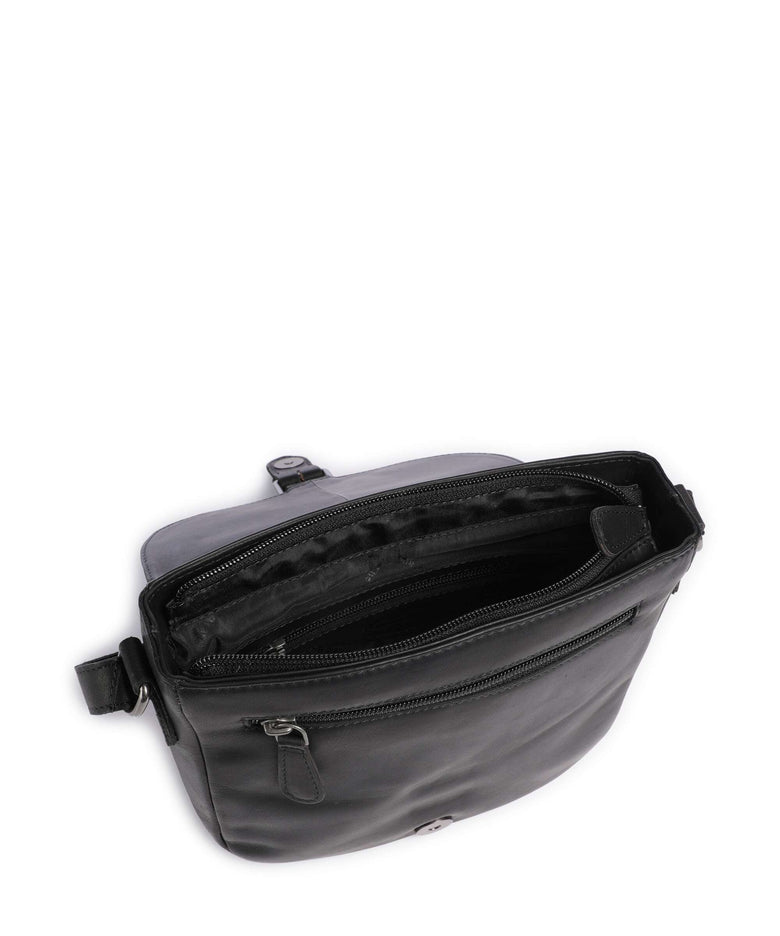 The Chesterfield Brand Cow Wax Pull Up Lucian Crossbody bag black