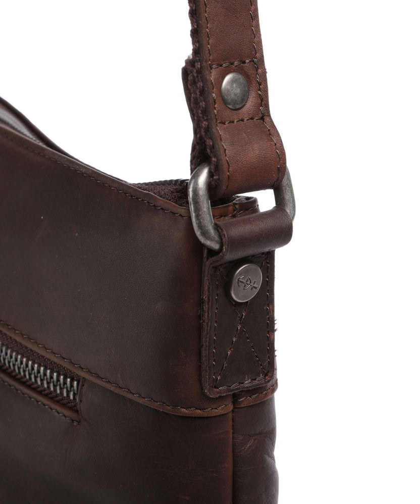 The Chesterfield Brand Cow Wax Pull Up Cartagena Crossbody bag brown