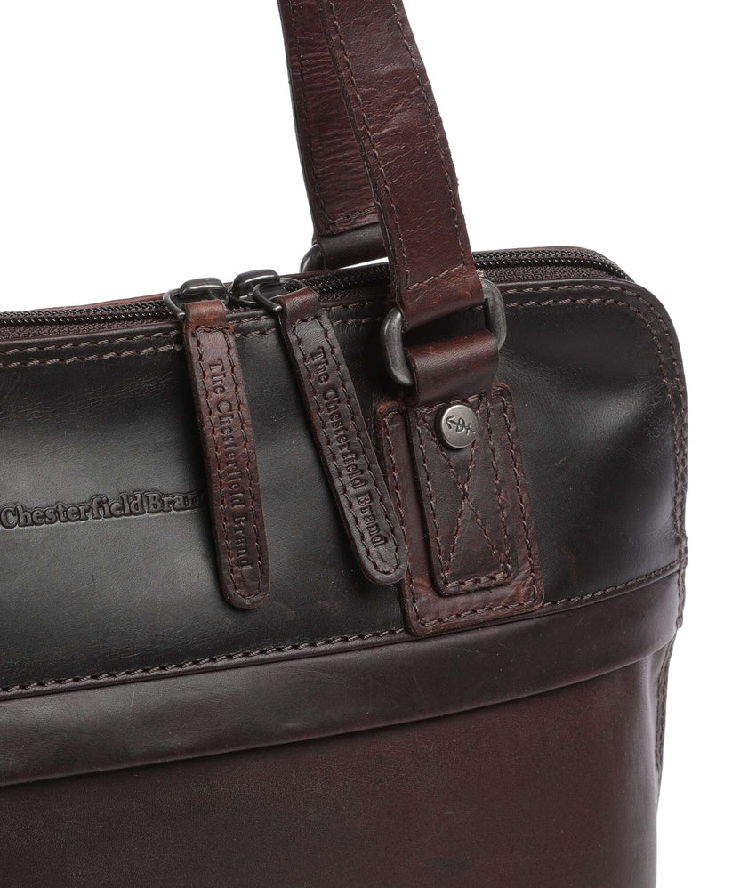 The Chesterfield Brand Cow Wax Pull Up Belgrado Shoulder bag brown