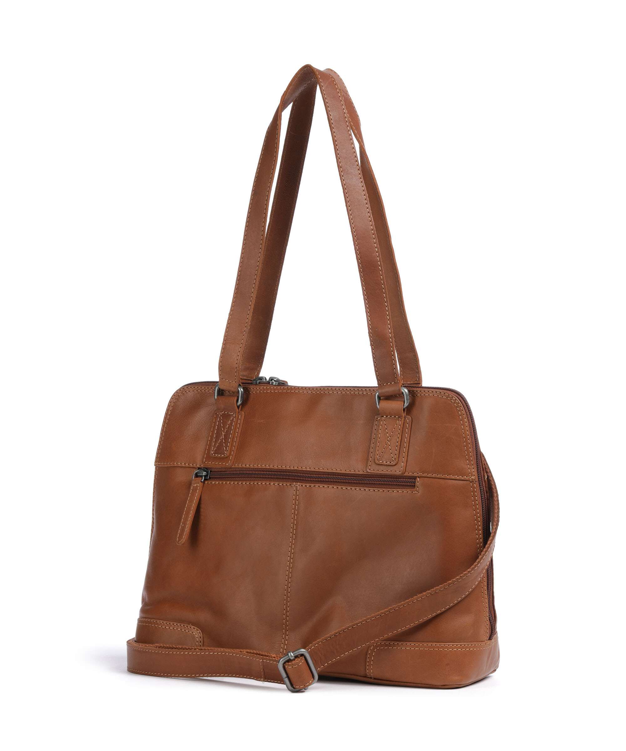 The Chesterfield Brand Wax Pull Up Cow Belgrado Shoulder bag cognac