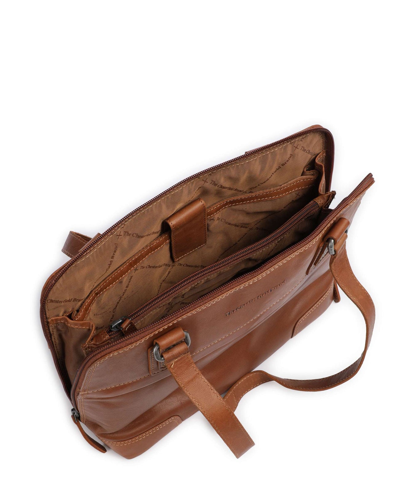 The Chesterfield Brand Cow Wax Pull Up Belgrado Shoulder bag cognac