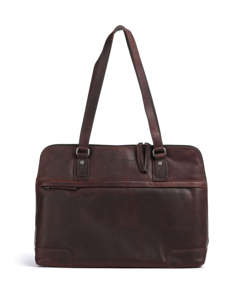 The Chesterfield Brand Cow Wax Pull Up Branson Shoulder bag brown