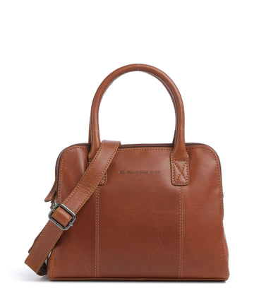 The Chesterfield Brand Cow Wax Pull Up Ezra Handtas cognac