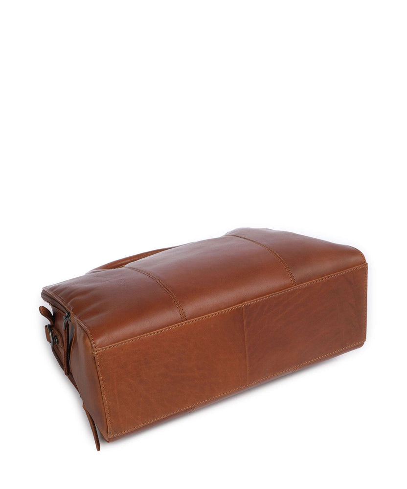 The Chesterfield Brand Cow Wax Pull Up Layton Handbag cognac