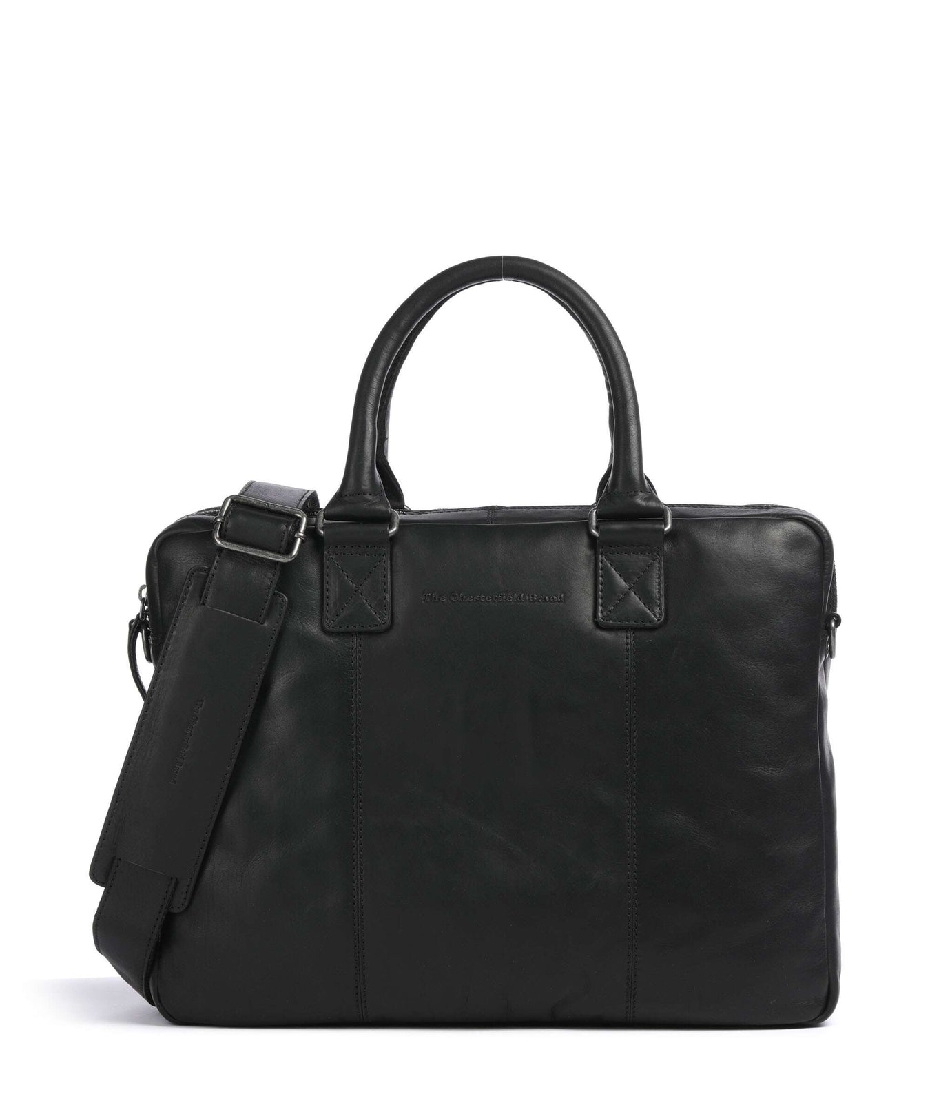 The Chesterfield Brand Cow Wax Pull Up Fabian Briefcase black