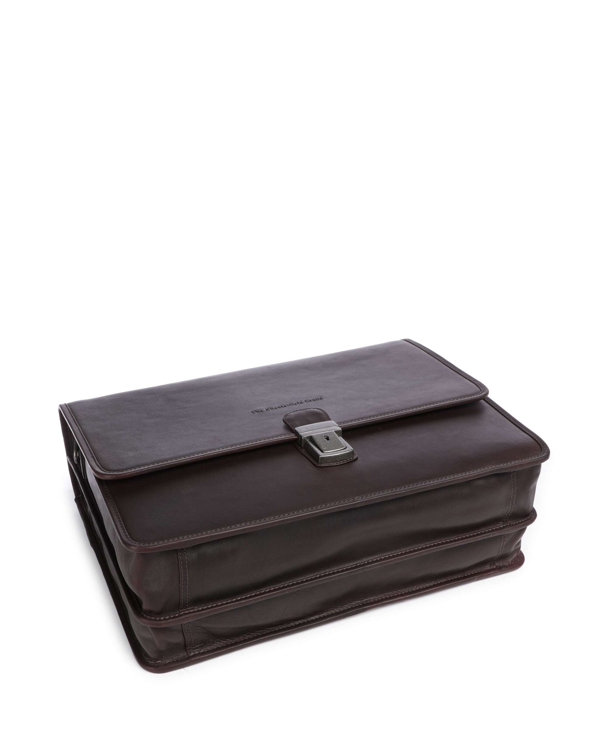The Chesterfield Brand Wax Pull Up Cow Glenwood Briefcase brown
