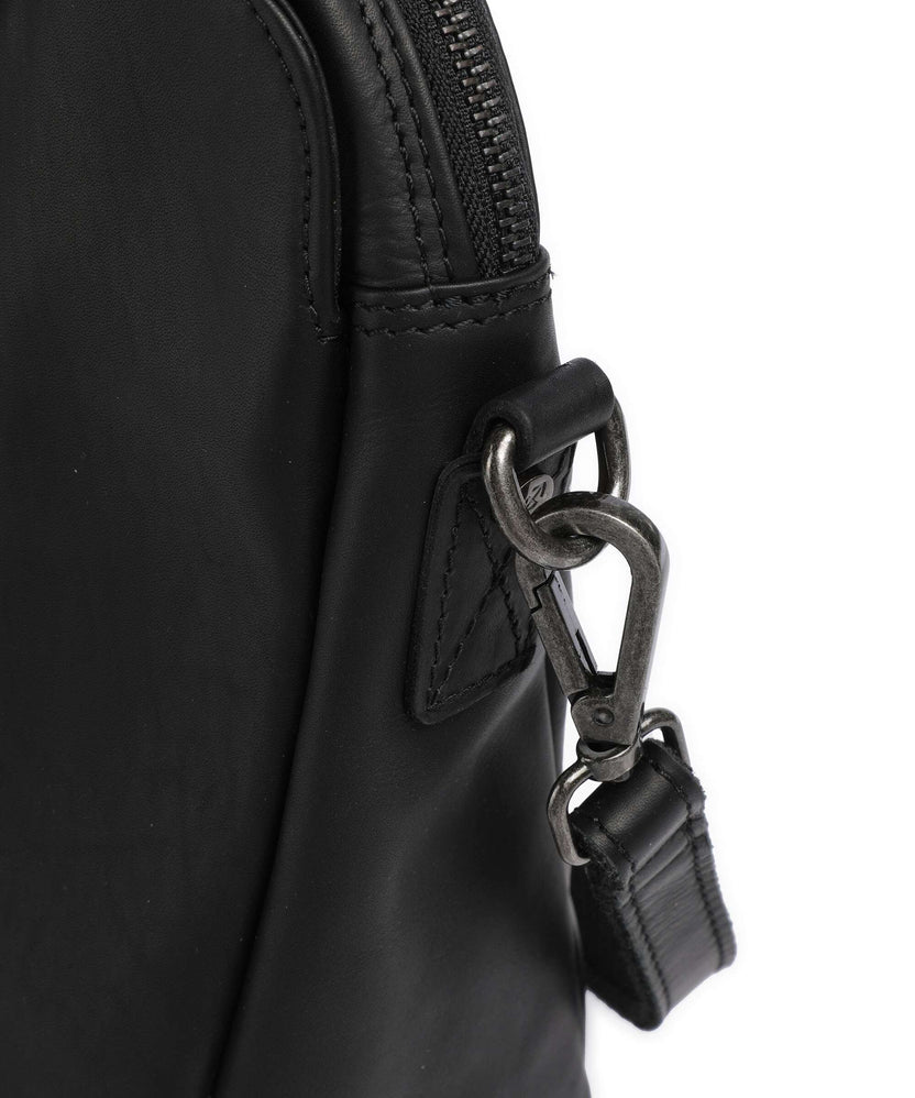 The Chesterfield Brand Cow Wax Pull Up Pretoria Shoulder bag black
