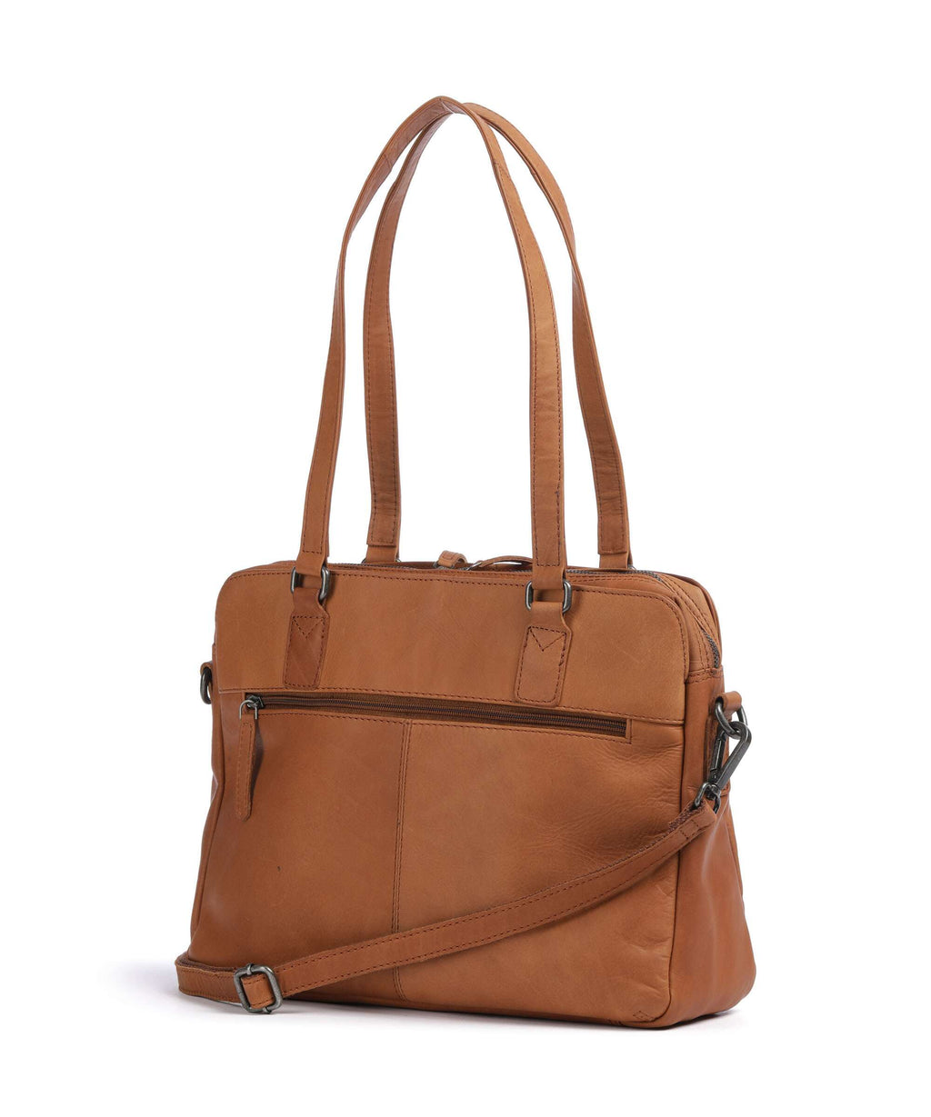 The Chesterfield Brand Cow Wax Pull Up Pretoria Shoulder bag cognac