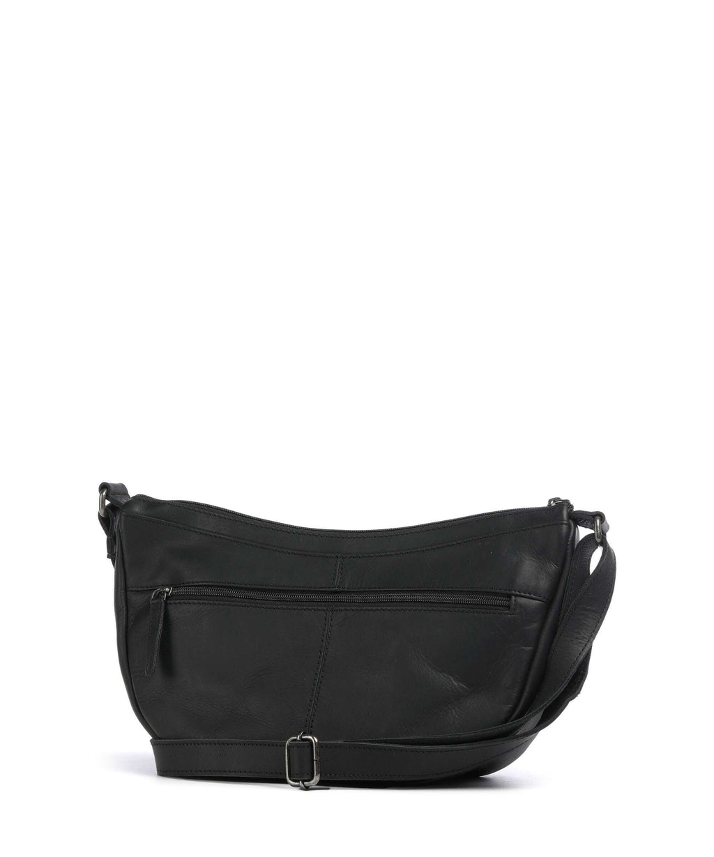 The Chesterfield Brand Wax Pull Up Cow Piemonte Crossbody bag black