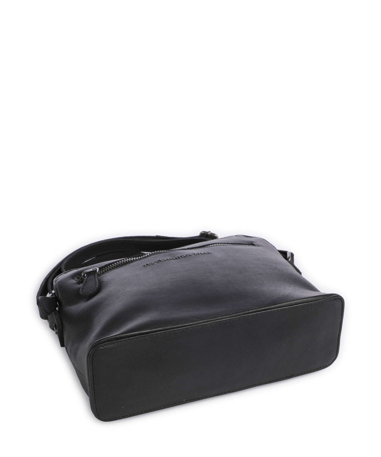 The Chesterfield Brand Cow Wax Pull Up Nebraska Crossbody bag black