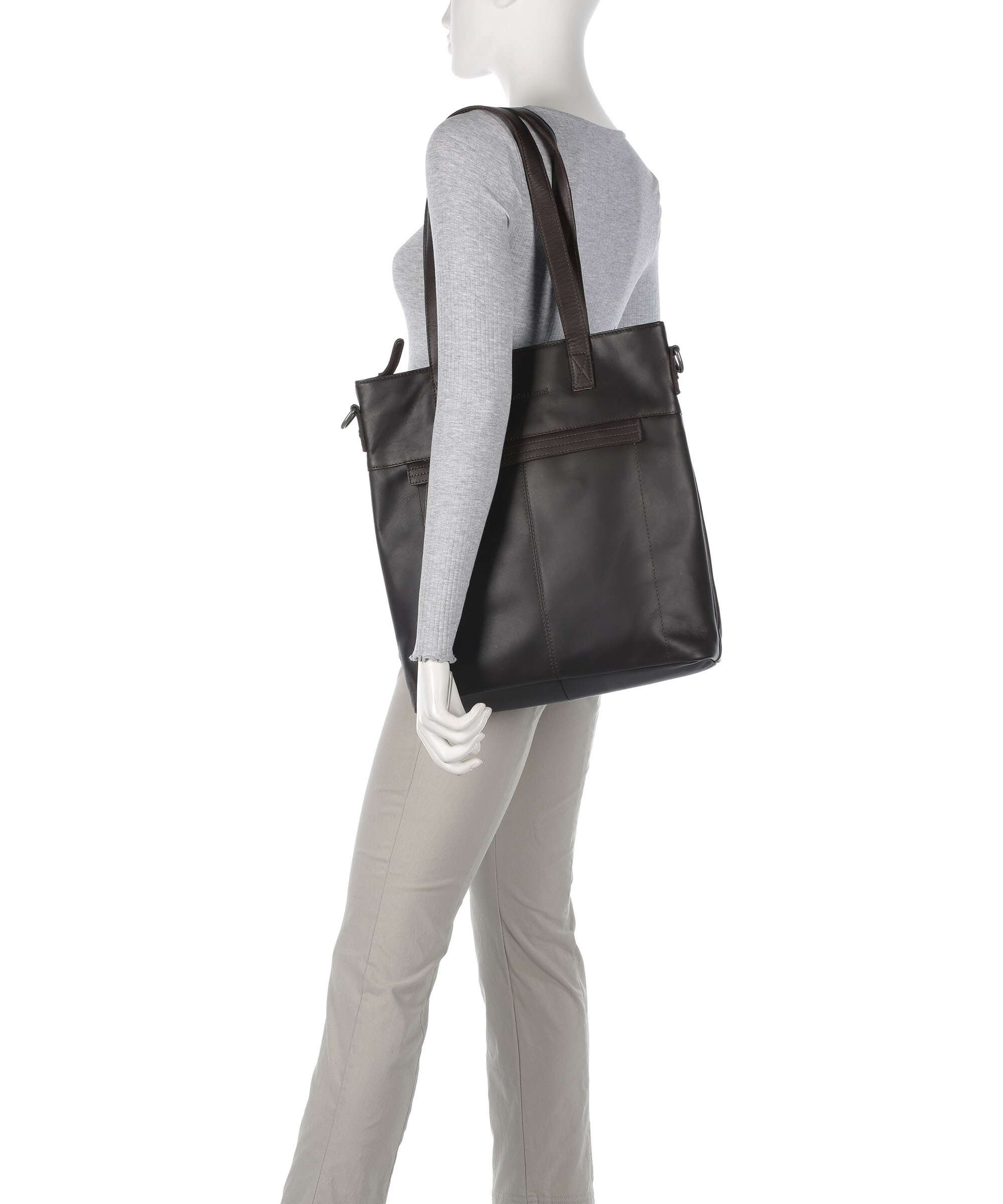 The Chesterfield Brand Wax Pull Up Cow Nunavik Tote bag brown