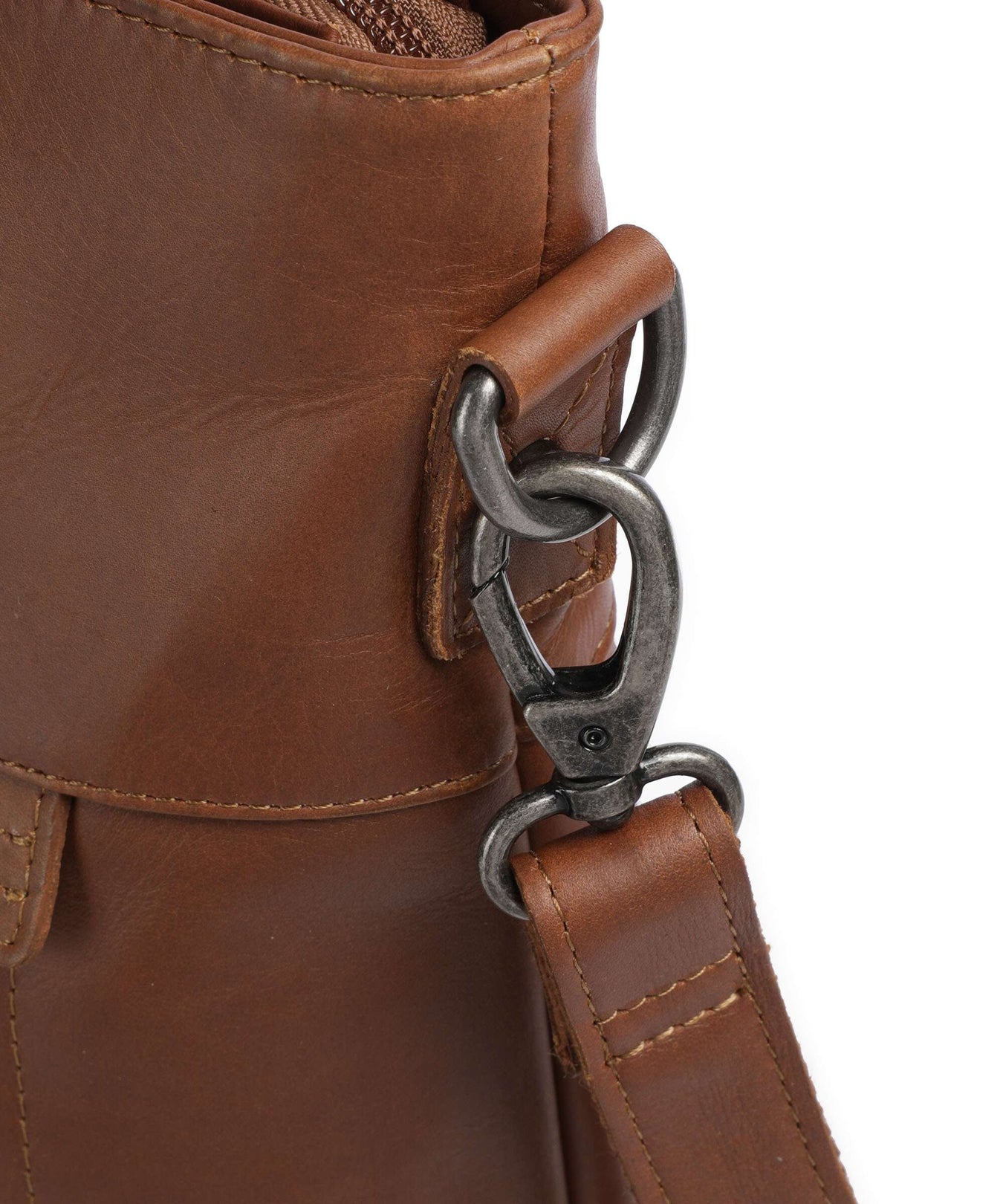 The Chesterfield Brand Cow Wax Pull Up Nunavik Tote bag cognac