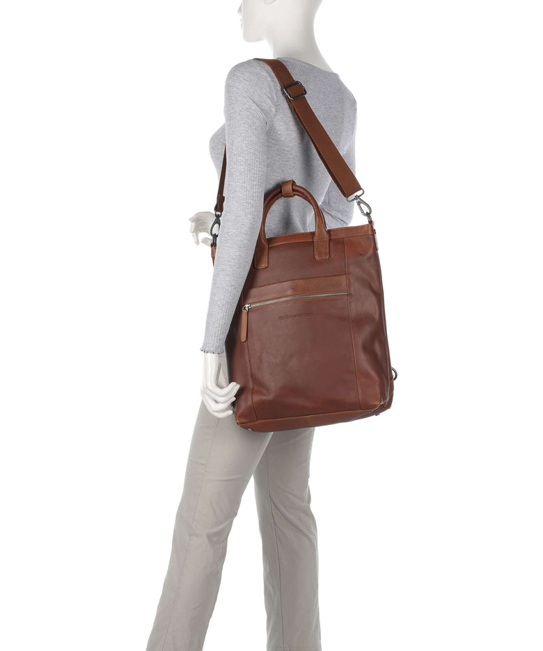 The Chesterfield Brand Cow Wax Pull Up Luisa Backpack bag cognac