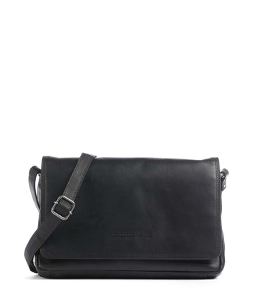 The Chesterfield Brand Wax Pull Up Cow Laverton Crossbody tas black