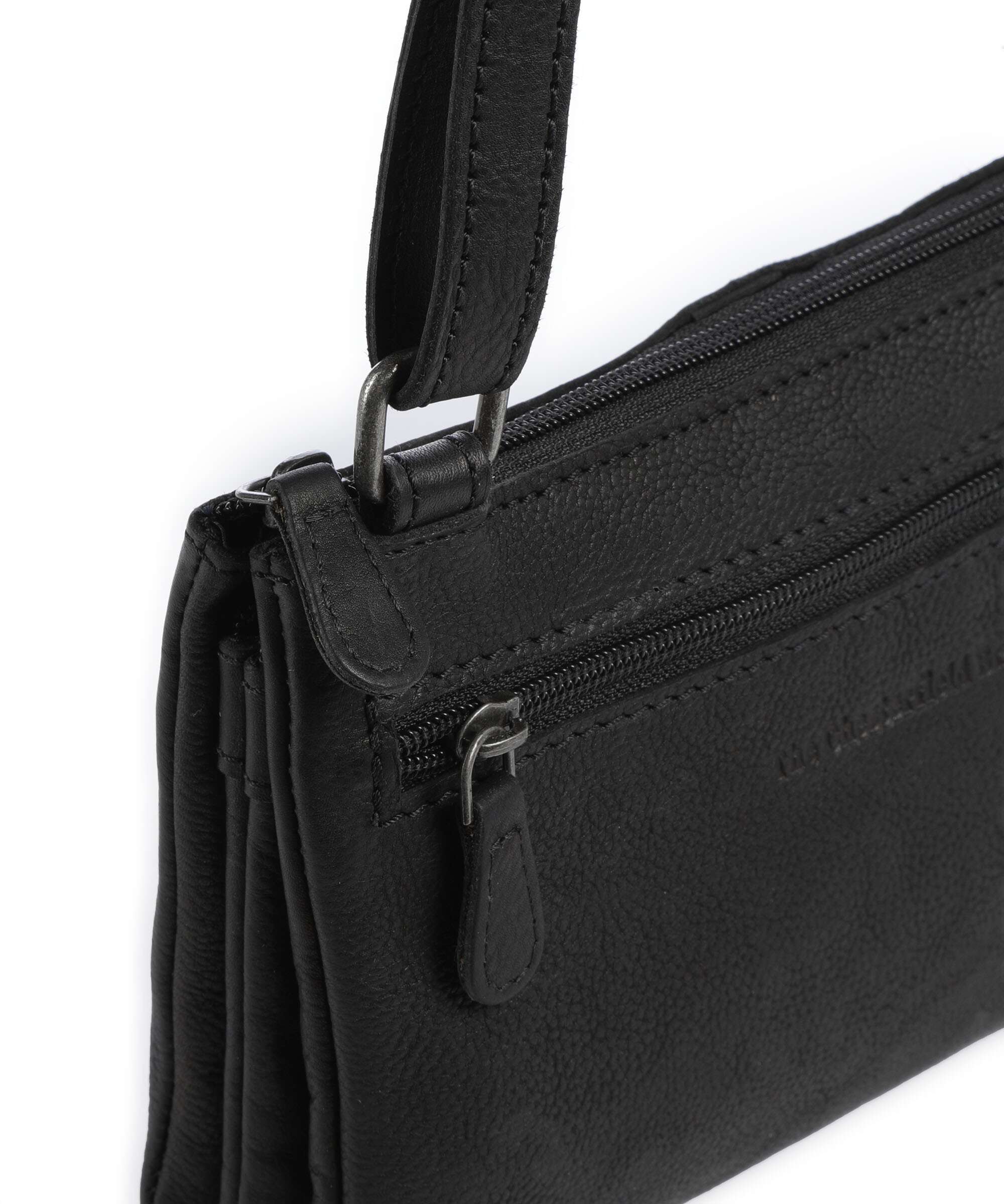 The Chesterfield Brand Washed Waxed Cow Osaka Crossbody bag black