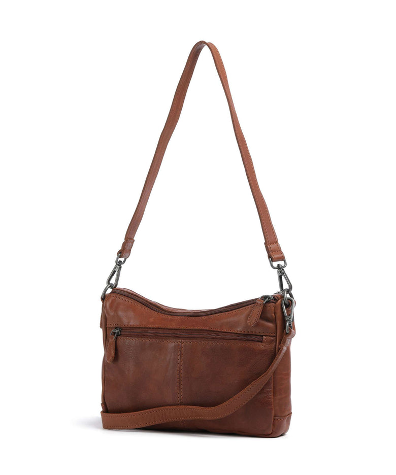 The Chesterfield Brand Washed Waxed Cow Irving Shoulder bag cognac